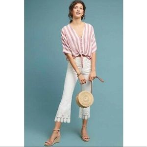 Pilcro and the Letterpress High Waist Crop Flare